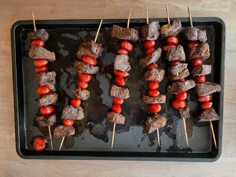 shish kabob dinner