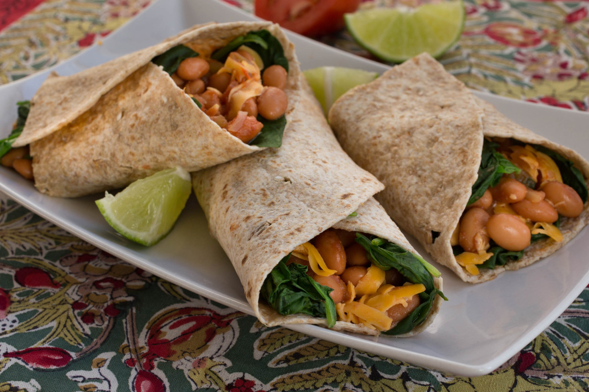 spinach burritos