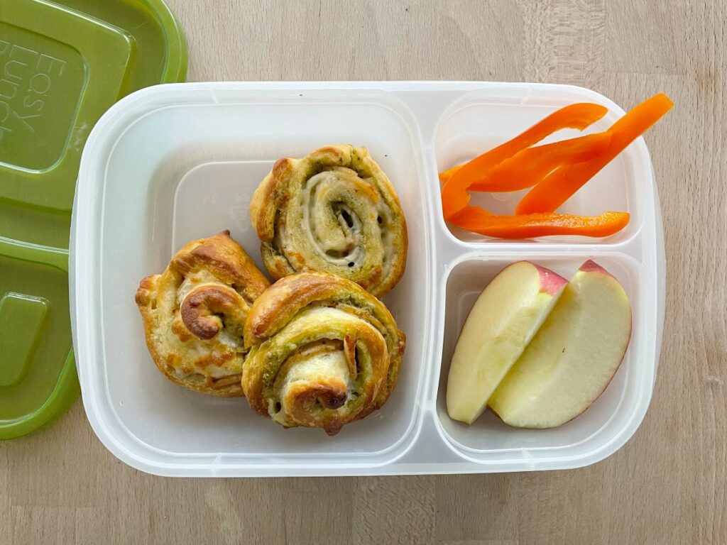 pinwheels in lunchbox