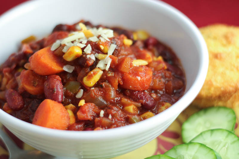 leftovers like this North of the Border Chili can make a really great healthy snack without extra cooking