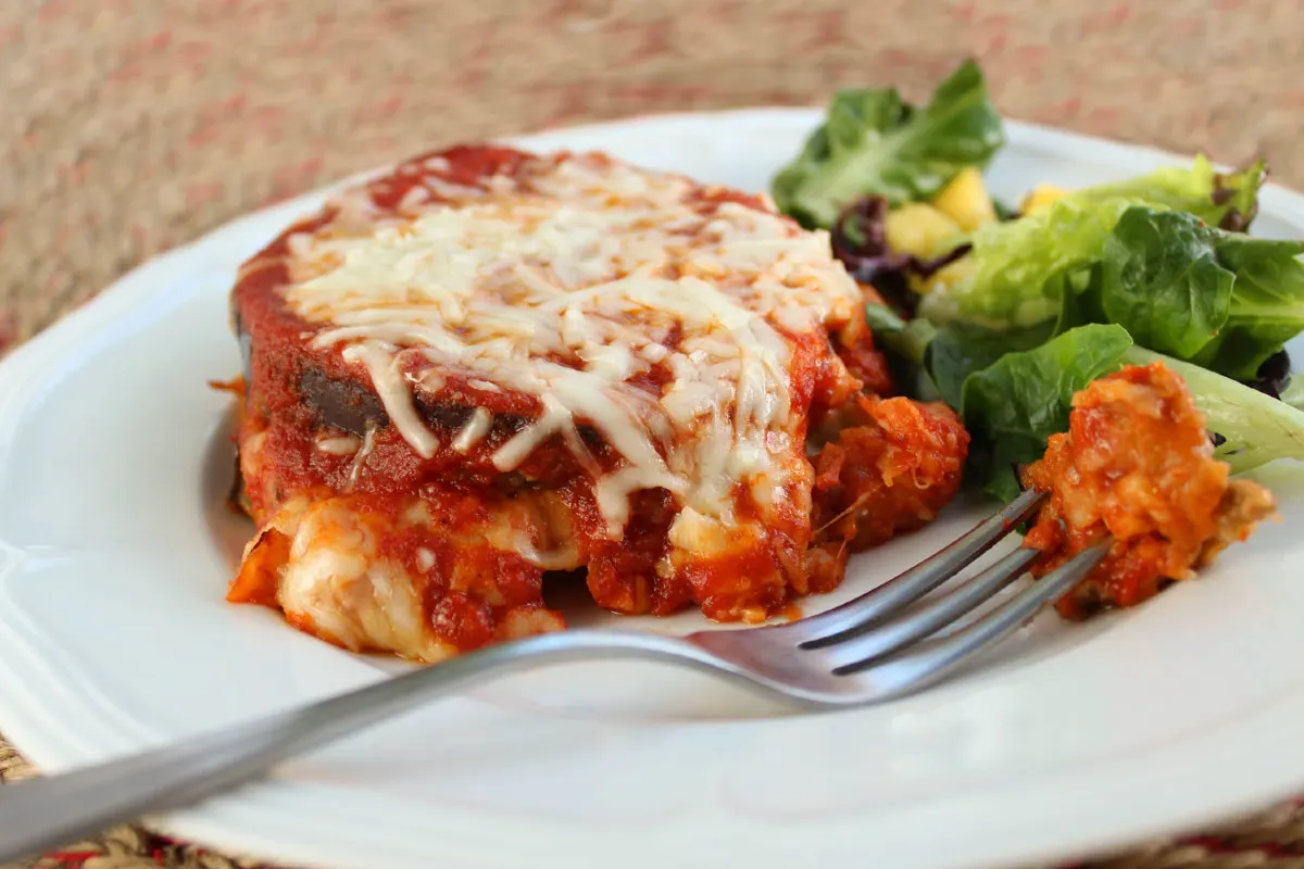 eggplant parmesan: an example of an instant pot or slow cooker recipe for summer