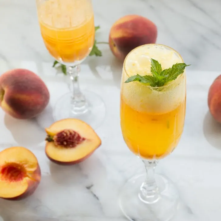peach mango bellini: a wonderful easy peach recipe