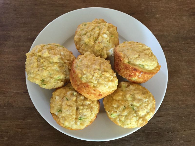 Savory Zucchini Corn Muffins: Baked Goods are the perfect option for make ahead Thanksgiving side dishes
