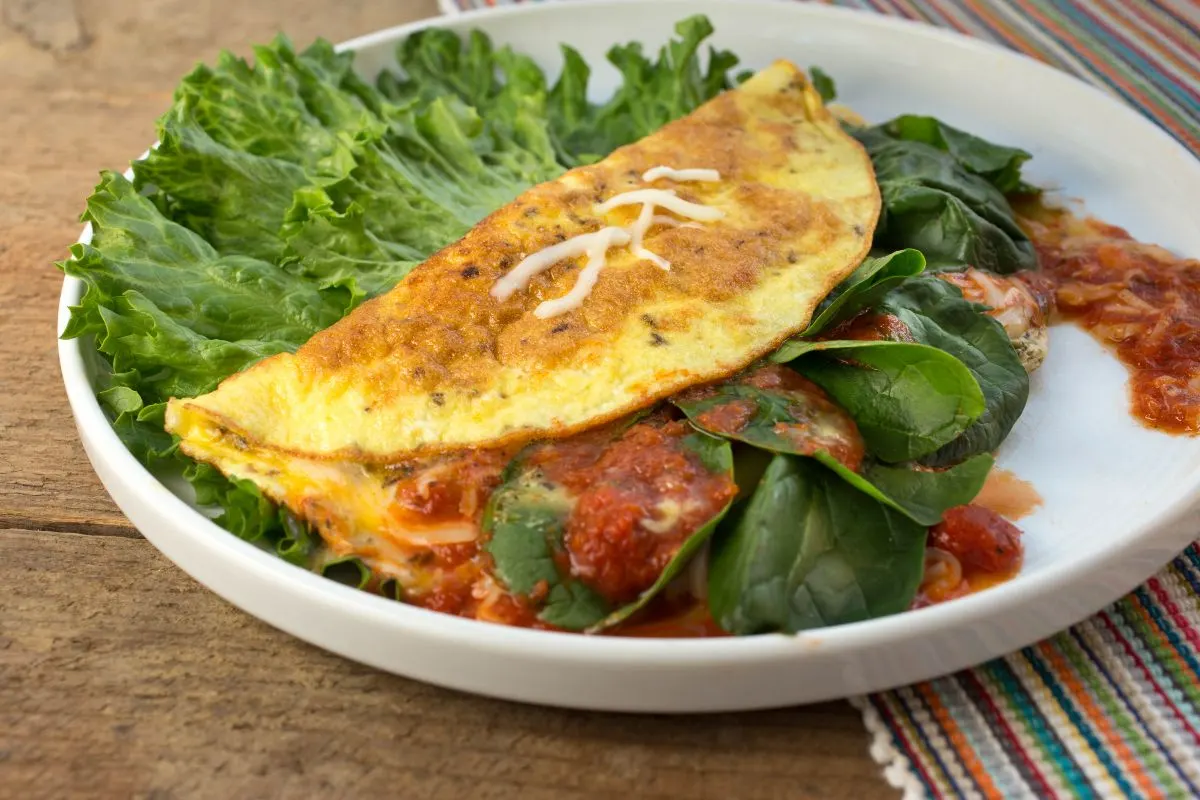 pizza margarita omelet