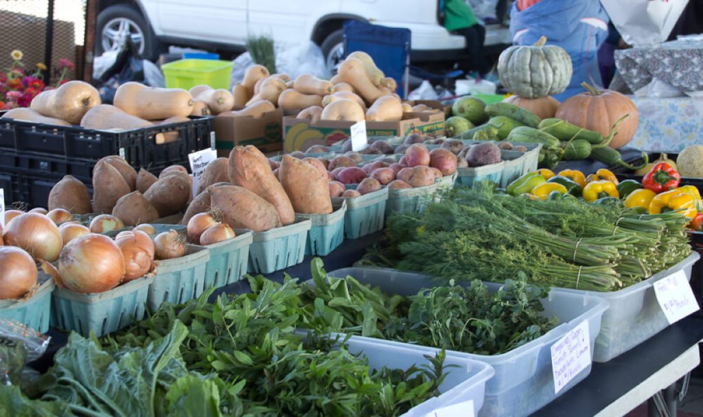 fresh produce at the farmer's market