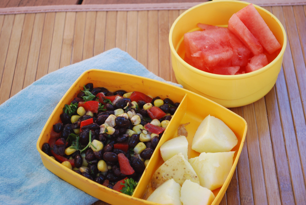 black bean and corn salad: a great lunch for teens