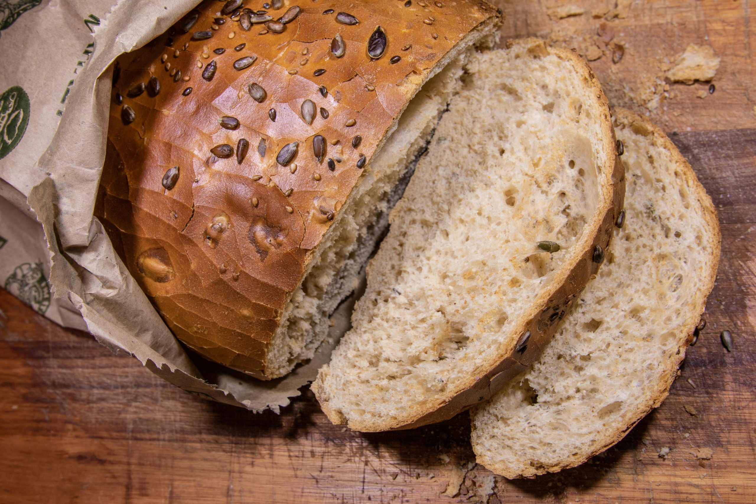 seeded rustic bread: how to make bread crumbs
